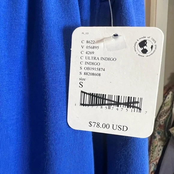 FREE PEOPLE MOVEMENT HOT SHOT SLIT WIDE LEG PANTS INDIGO, SMALL NWT - Picture 7 of 7